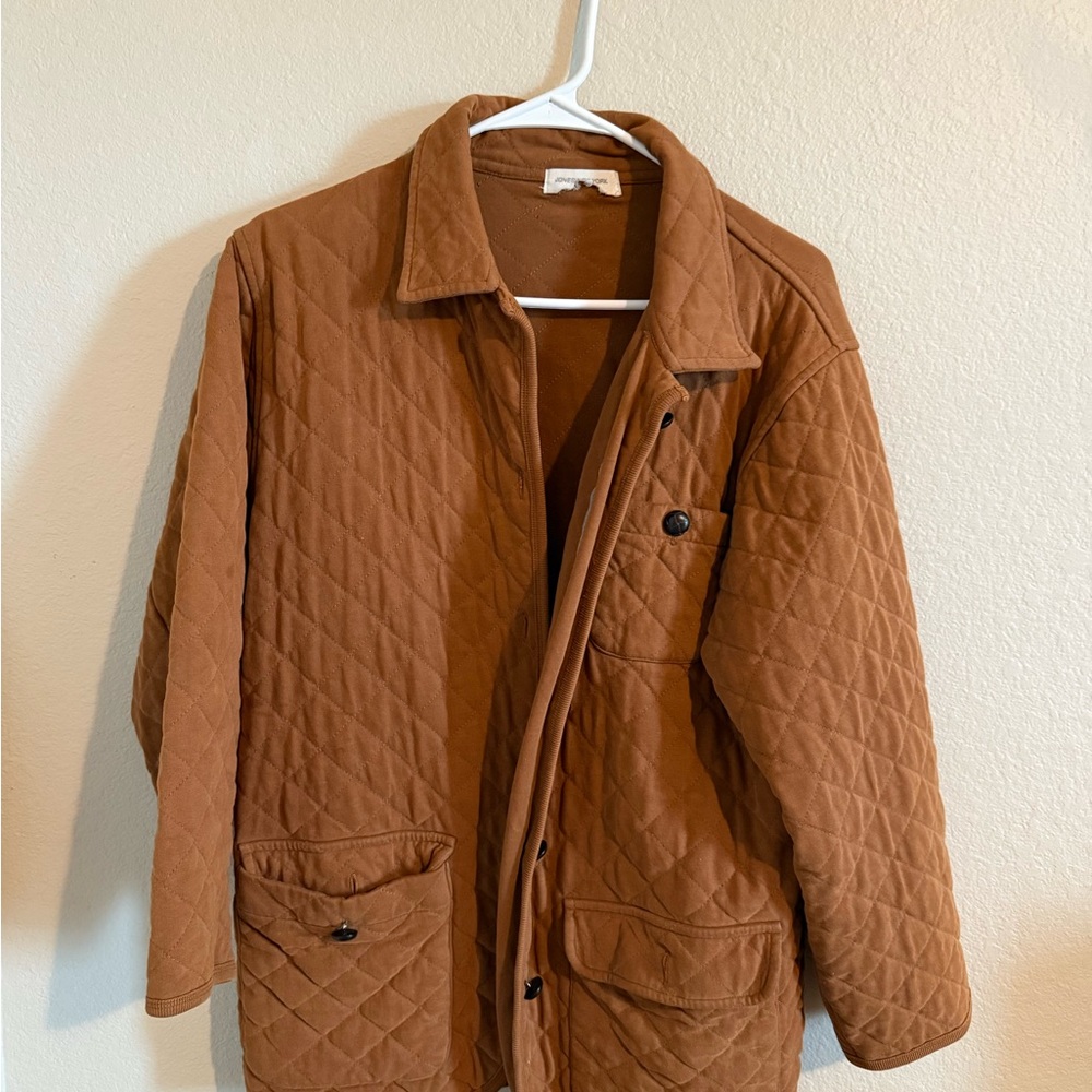Jones New York Quilted Tan Jacket